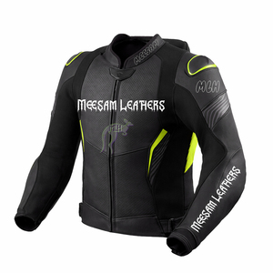 Leather <b>Racing</b> <b>Jackets</b> for Motorbikes Premium Quality Kangaroo Cowhide Milled Made in Pakistan Motorbike Wear Perforated - Product Image 1