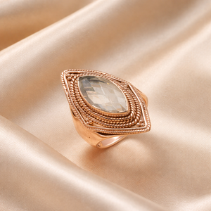 Top Quality White <b>Crystal</b> Gemstone 925 Sterling Silver <b>Ring</b> Vintage Handmade Statement <b>Ring</b> Rose Gold Yellow Gold Plated Jewelry - Product Image 3