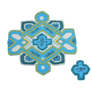 Flatware Design <b>Placemats</b> With <b>Beads</b> Design Pads For Home Decor Tableware Dinning Table Party and Wedding Design Pads - Product Image 2