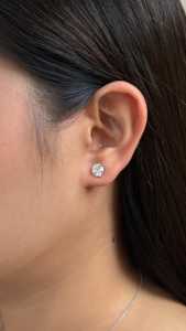 Diamond <b>Stud</b> <b>Earrings</b> 2 Ct Round Lab Grown Prong Set Everyday Classic Fine Jewelry <b>Studs</b> Custom 14K 18K Solid Gold Factory Price - Product Image 4