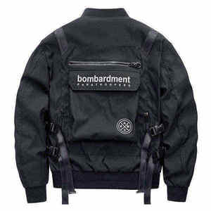 Mens <b>Techwear</b> Tactical Bomber <b>Jacket</b> Multi-Pocket Streetwear Windbreaker for Urban Outdoor Exploration Wholesale - Product Image 3