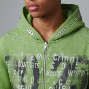 Nouveau sweat-shirt zippé vert à capuche pour homme avec impression numéro 3, poche avant, style streetwear, coupe régulière, idéal pour l'automne - Product Image 5