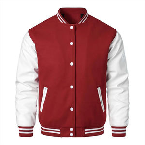 OEM Custom Varsity Jacket School College Baseball Letterman Varsity Jacket for <b>Men</b> Embroidery Logos Breathable - Product Image 1