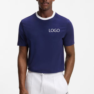 Diseño Elegante a Precio Económico / Servicio OEM Diseño de Ropa Casual Camiseta de Hombre con Cuello en Contraste Material de Alta Calidad - Product Image 1