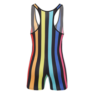 Top Quality Weightlifting Wrestling Singlet For Men's Pull Up Sublimation Comfortable Spandex Wrestling Singlet OEM Service - Product Image 1