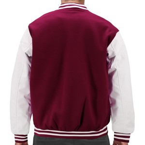 Custom Logo Wool Baseball Letterman Varsity Jacket For <b>Men</b> Leather Sleeves Embroidery Logo Single Button Varsity Jackets For <b>Men</b> - Product Image 4