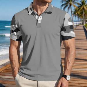 Camiseta de Manga Corta para Hombre, Blanca, con Estampado Geométrico, Transpirable, de Punto Jersey, Corte Regular, Casual, con Estampado por Transferencia de Calor - Product Image 2