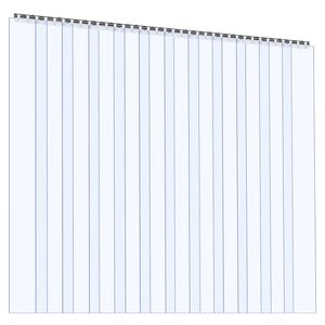 Tenda a Strisce in PVC Trasparente 96 Altezza x 84 Larghezza x 0,08 Spessore, 14 Pezzi, per Porte Industriali di Congelatori e Frigoriferi, Strisce Lisce W - Product Image 1