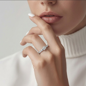 China Factory Jewellery Personalise High End 18k Solid White Gold Real Diamond Shape Simple Semi Mounting Engagement Wedding - Product Image 4