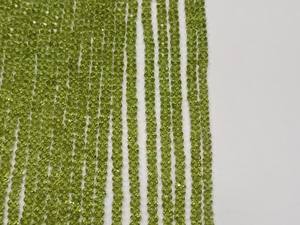 Perlas facetadas de peridoto natural de alta calidad, tamaño 3mm-4mm, longitud de 13 pulgadas, para la creación de joyería de primera calidad. - Product Image 3