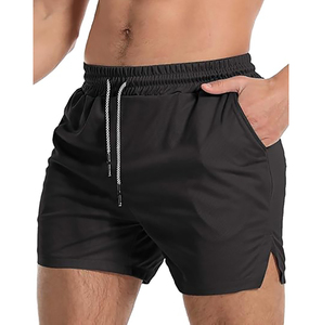 Men's Navy Blue Spandex/Polyester Cargo Bermuda Shorts with Drawstring Waist Casual Solid <b>Mid</b> Rise Breathable Woven Fabric Gym - Product Image 5