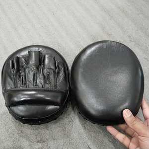Genuine Leather Punching Mitts <b>Focus</b> <b>Pads</b> For Boxing MMA Kickboxing Martial Arts Training Coaching Hand Targets - Product Image 1