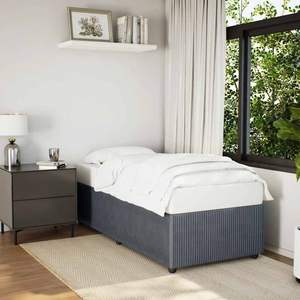 Cadre de lit en velours XL gris foncé sans matelas-Produit rembourré - Product Image 1