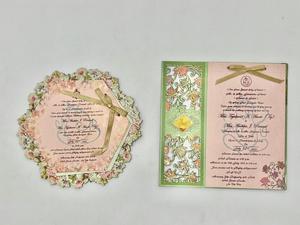 Tarjetas de boda elegantes con temática pastel, diseños florales, papel premium, impresión personalizada y estilo de invitación de lujo - Product Image 5