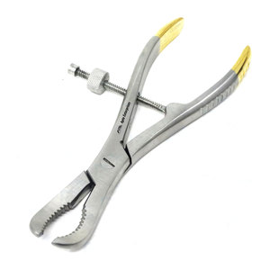 Curved Serrated Jaw Surgical Instrument for Fracture Reduction Stainless Steel Manual <b>Speed</b> Lock Reduction Forceps - Product Image 1