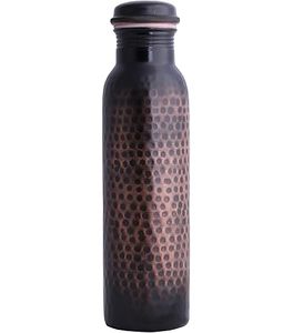 Bouteille d'eau en cuivre moderne 1000 ml, motif hexagonal, design portable pour voyage, qualité export, classique, écologique, marron, usage domestique - Product Image 2
