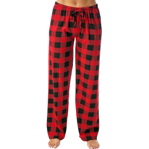 Women's High Drawstring Waist <b>Flannel</b> Breathable 100% Cotton <b>Pajama</b> Lounge Trouser Night Sleeping Style for Spring Season - Product Image 3
