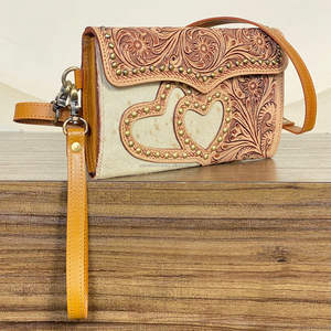 Nouveau Sac à Main Mini de Créateur 2026, Sac à Bandoulière en Cuir de Vachette Gravé à la Main pour Femme avec Portefeuille Intégré - Product Image 4