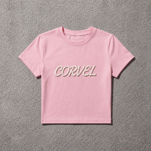 Camiseta de Mujer Ajustada de Alta Calidad con Bordado 3D, Logotipo Personalizado, Manga Corta, Top Corto, Colores de Moda, Camiseta Ligera - Product Image 3