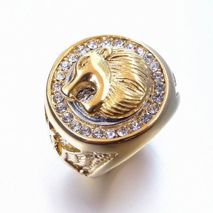Premium Quality Gold and <b>Silver</b> Iced Out Moissanite <b>Ring</b> for <b>Men</b> Fashion Shows and Entertainment Industry Styling for Sale - Product Image 1