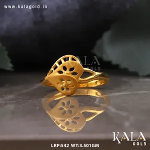 Designer Trendy Smooth Texture <b>Plain</b> Gold Band <b>Ring</b> for Daily Use Weddings Anniversaries Engagements Parties or Gifts - Product Image 3