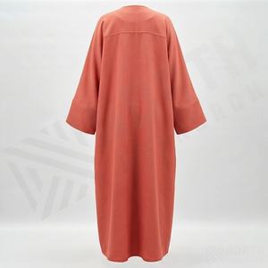 Abaya Musulmana, Vestido Largo Tipo Sudadera, Talla Grande, Poliéster, Informal, Liso, Ropa Islámica Tradicional para Mujer, Kaftán, Hijab - Product Image 2