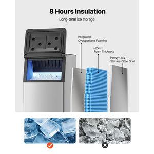 "Commercial <b>Ice</b> <b>Maker</b> <b>Ice</b> Storage Bin 300 LBS Capacity with Adjustable Rubber Feet & Anti-Slip Design" - Product Image 3