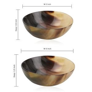Bol à salade décoratif moderne, durable, écologique, poli à la main, en corne de buffle naturelle - Product Image 2