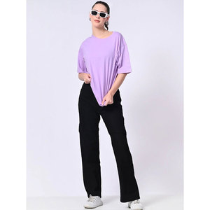 Camiseta Básica Lisa de Moda, Manga Corta, Unisex, Cuello Redondo, Ropa en Blanco, Colores y Tallas Personalizables, Fabricante OEM ODM - Product Image 5
