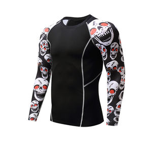 เสื้อรัดกล้ามเนื้อพิมพ์ลายโพลีเอสเตอร์ผสมสแปนเด็กซ์สำหรับบราซิลเลียนยิวยิตสู ขายส่ง - Product Image 4