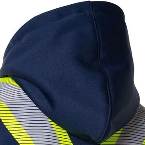Sudadera con capucha reflectante de alta visibilidad personalizada, tiras brillantes, diseño duradero para seguridad y trabajos de construcción - Product Image 4