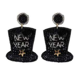 Pendientes Colgantes Novedad Artesanía Bordada Hechos a Mano con Cuentas Modernos y Creativos para Fiestas Estilo Cristiano - Product Image 5