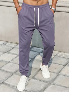 Pantalon de jogging ample pour homme en molleton Oxford 100 % coton, avec plis sur le devant, taille élastique, coupe décontractée, printemps-automne - Product Image 3