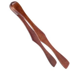 Pince de cuisine vintage en bois pour viande, pain, steak, buffet, ustensile de service et de cuisson - Product Image 1