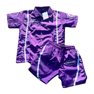 Conjunto Casual de 2 Piezas para Hombre, Camiseta y Pantalones Cortos de Poliéster, Botones Personalizados, Tela de Felpa, Secado Rápido, Transpirable, Ligero, Cintura Elástica - Product Image 2