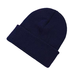 Unisex Red Beanie Hat Knitted <b>Winter</b> <b>Cap</b> Solid Color Cuffed Design for Adults 56-58CM Head Circumference Casual Style - Product Image 2