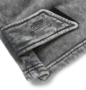 Vintage Acid Wash Distressed 360gsm Heavy Weight Straight-leg Cut for <b>Stacking</b> Over Footwear Fleece Cotton Sweatpants - Product Image 4