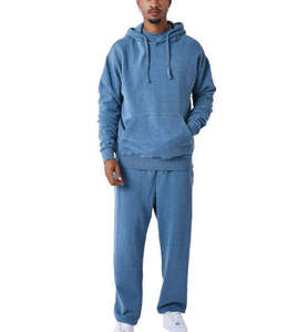 2025 Hot Sale Custom Men Acid Wash Tracksuits OEM ODM Service Oversized Screen Printed Jogging Suit Acid Wash Tracksuits - Product Image 1