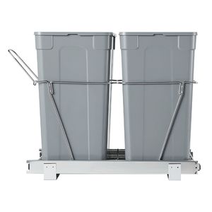 Cestino per Rifiuti a Doppio Scomparto da 35 QT X2 per Mobili da Cucina, con Sensore, Capacità 12L, Contenitore per Riciclaggio in Materiale PP - Product Image 1