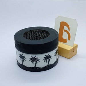 Round Bamboo Oud Burner <b>Incense</b> <b>Holder</b> <b>Diffuser</b> Tray Ventilated <b>Aromatherapy</b> with Palm Tree Pattern Arabian <b>Incense</b> Home Decor - Product Image 1