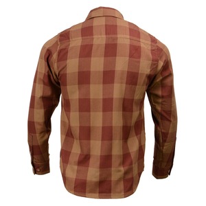 Chemise en flanelle à carreaux orange et moutarde de style rustique pour homme, finition de qualité supérieure, manches longues, chemise à boutons décontractée à carreaux - Product Image 5