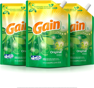 Gain Disposable Detergent-For <b>Top</b> & Front <b>Load</b> Washers | Liquid Options | Bathroom & Flooring Use - Product Image 1