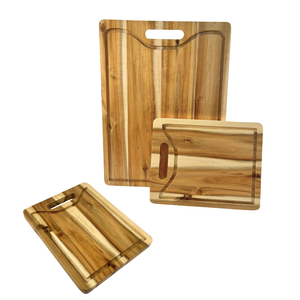 Planche à découper rectangulaire en bois d'acacia, style plateau de service, planche à découper de cuisine en bois massif, OEM personnalisé - Product Image 3