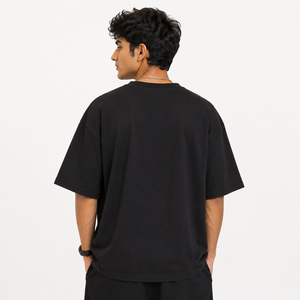 Men's Oversized Blue Bamboo Cotton T-Shirt with Front White Letter G Print Casual O-Neck <b>Short</b> <b>Sleeve</b> Jersey Fit Quick Dry - Product Image 5