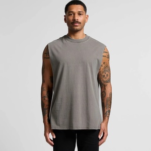 Premium Quality Men's <b>White</b> 100% Cotton Eco-Friendly Breathable <b>Tank</b> <b>Top</b> O-Neck Casual Solid Knitted Muscle Shirt Front Logo - Product Image 5