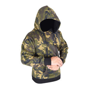 Sweat à capuche camouflage épais unisexe décontracté à manches longues en coton et polyester, vente en gros, basique en mélange de coton - Product Image 6