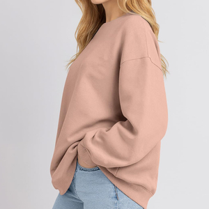 Sweat-shirt oversize en molleton doux et confortable pour femme, style streetwear, avec option de broderie personnalisée sur le devant, 100 % coton, personnalisable - Product Image 5