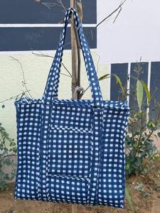 Bolsa de Mano Sostenible de Algodón Acolchado con Estampado Floral Boho, para Mujer, para la Playa, Viajes y Regalos, Regalos de Navidad, Bodas - Product Image 2