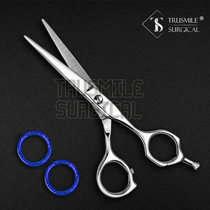 Tijeras de peluquero plateadas de alta calidad al por mayor, tijeras de corte de pelo de acero inoxidable con punta de hoja afilada para peinar el cabello - Product Image 2