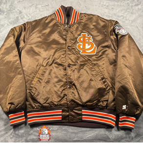 Veste bomber vintage de bonne qualité St. Louis Cardinals Saints pour homme, taille moyenne, marron, baseball - Product Image 1